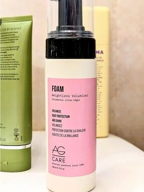 AG Care 
Foam Weightless Volumizer for Volume, Heat Protection and Shine